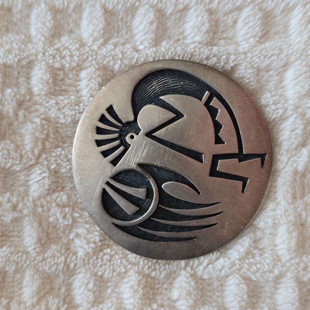 Vintage Namingha Raymie Hopi Kokopelli Pendant/Brooch Combo